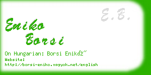 eniko borsi business card